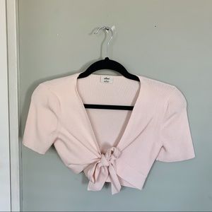 Aritzia Wilfred Elouan Crop Tie Top (S)